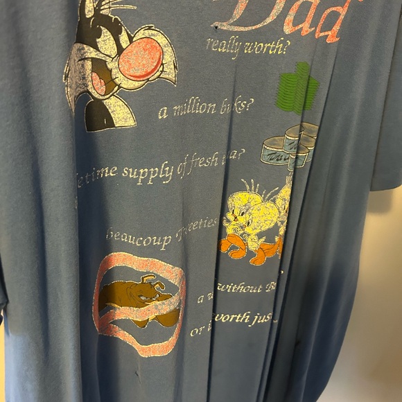 90’s Looney Tunes Tweety Bird Warner Bros Distressed Vintage T Shirt - Picture 3 of 6